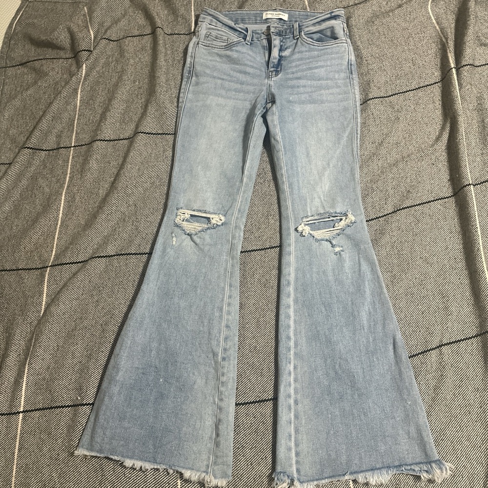 Flying Monkey Blue Flare Wide Leg Jeans
